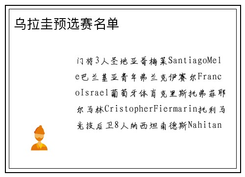 乌拉圭预选赛名单